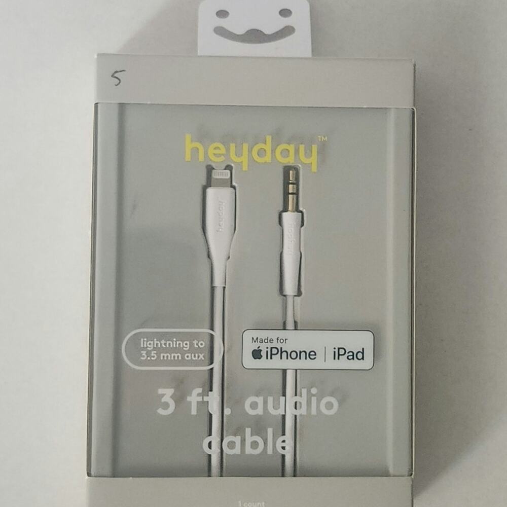 Heyday lightning 3 ft audio cable for iPhone/ ipad